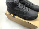361°加絨男鞋長(cháng)毛大棉鞋男保暖運動(dòng)鞋361度秋季冬征防潑水高幫板鞋 黑炭灰/隱形灰-12【長(cháng)毛】 42 (內長(cháng)260)男 曬單實(shí)拍圖