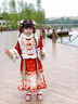 安妮優(yōu)兒（Anneyol）漢服女童冬季兒童馬面裙過年喜慶唐裝2025新款冬裝國風新年拜年服 紅色【送同款毛領(lǐng)】 110 曬單實拍圖