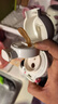 杯具熊（BEDDYBEAR）海浪雙飲保溫杯男女便攜杯套吸管水杯大容量學(xué)生杯子500ml裙裙KT 曬單實(shí)拍圖