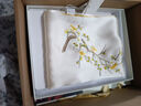 織錦樓真絲絲巾女桑蠶絲蘇州手工刺繡圍巾送禮蘇繡絲綢外搭小披肩禮盒裝 曬單實(shí)拍圖