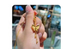 黃金流蘇蝴蝶套鏈女款金包銀999吊墜項鏈鎖骨鏈情人節送老婆禮物 蝴蝶吊墜（金包銀）贈項鏈 【證書(shū)+禮盒】 曬單實(shí)拍圖