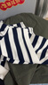 海瀾之家（HLA）短袖POLO衫男25新刺繡條紋翻領(lǐng)短袖男夏 白色條紋D7 S 165/84A 推薦113~124斤 曬單實(shí)拍圖