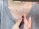中國黃金蘋(píng)果黃金項鏈女平安果紅瑪瑙足金吊墜生日禮物女友老婆結婚紀念 瑪瑙小蘋(píng)果足金吊墜【贈S925鏈】 曬單實(shí)拍圖