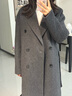 麥檬【雙11搶先購】MM人生大衣13%+羊絨雙面毛呢羊毛外套大衣女25新款 長(cháng)款-落肩平駁領(lǐng)-深灰5G9970352-1 XS 曬單實(shí)拍圖