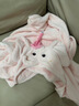 babycare嬰兒浴巾暖絨洗澡巾光暖黑科技baby絨帶帽斗篷-小粉象105*105cm 曬單實拍圖