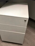 爾邁 活動(dòng)柜鐵皮柜子矮柜桌下文件柜帶鎖移動(dòng)柜辦公抽屜柜 側拉手白色 曬單實(shí)拍圖