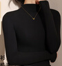 貓人【德絨羊毛】高領(lǐng)打底衫女秋冬季保暖針織毛衣長(zhǎng)袖內(nèi)搭T恤衫上衣 曬單實(shí)拍圖