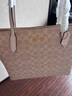 蔻馳（COACH）【品牌直供】coach女包Zip30拉鏈款手提單肩大號托特包送女友禮物 CBT20IMXDM淺卡其色 曬單實(shí)拍圖