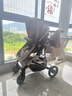 ANGI BABY嬰兒車高景觀嬰兒推車可坐可躺雙向避震0-3歲新生兒遛娃神器推車 卡其金翎【四輪橡膠】 嬰兒車高景觀輕便避震遛娃神車 曬單實(shí)拍圖