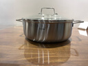 Momscook 不銹鋼火鍋 304火鍋鍋 雙耳復底 燃氣電磁爐通用 30x10.5cm火鍋 （XR3010） 30cm 曬單實(shí)拍圖