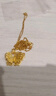 中銀億金花絲蝴蝶黃金項鏈女古法足金吊墜掛墜生日情人節禮物送女友老婆 古法花絲蝴蝶吊墜+足金鏈【金重約5.2g】 曬單實(shí)拍圖