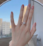 DR求婚鉆戒K金/鉑金Au750經(jīng)典款初雪之吻結婚莫桑鉆戒指情人節禮 1克拉莫桑鉆 PT950 活口(大小可調節) 曬單實(shí)拍圖