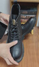 三利泰（SANLITAI）大碼馬丁靴男秋季46碼高幫工裝鞋子47休閑男士真皮靴子48加寬男鞋 3022黑色加絨 46 曬單實(shí)拍圖