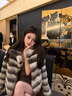 離境天獺兔毛皮草外套女冬季新款中長(cháng)款米貝拉獺兔毛皮草外套女龍貓立顯 龍貓色 S 均碼 曬單實(shí)拍圖