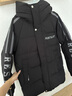 鴨鴨青少年學(xué)生羽絨服中長(cháng)款2025年冬季新款連帽韓版時(shí)尚男士保暖外套 黑色 XL 曬單實(shí)拍圖