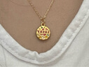 中國(guó)黃金（CHINA GOLD）小餅干黃金項(xiàng)鏈女999足金吊墜女生日禮物送女朋友老婆 總金重約2.3g【足金項(xiàng)鏈】禮盒 曬單實(shí)拍圖