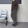 真維斯（Jeanswest）男士工裝褲2025秋冬新款寬松直筒闊腿美式潮牌加絨純棉休閑長(cháng)褲子 深灰 XL 130-150斤 曬單實(shí)拍圖