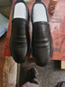 蜻蜓牌秋冬季棉皮鞋男士頭層真牛皮加絨軟皮軟底休閑一腳蹬中老年爸爸鞋 黑色四季單里款 （標準皮鞋尺碼） 43 曬單實(shí)拍圖