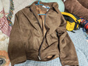 棉致美拉德短款麂皮絨外套女春秋季新款美式復古慵懶風(fēng)chic夾克上衣 5495棕色【高品質(zhì)】 L 110-125斤 曬單實(shí)拍圖
