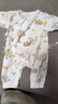 童泰（TONGTAI）嬰兒連體衣春秋季純棉衣服初生寶寶蝴蝶哈衣爬服滿(mǎn)月服黃色52cm 曬單實(shí)拍圖