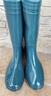 百舸 雨鞋女款 中筒牛筋防水防滑耐酸堿農場(chǎng)勞保雨靴 墨綠色 37碼  曬單實(shí)拍圖