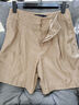 ELLE法式復古高腰通勤休閑短褲女2025夏新款萊賽爾天絲氣質(zhì)直筒褲 淺棕 M 曬單實(shí)拍圖