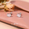芯奢S999純銀KT貓咪螺絲耳釘女士童可愛(ài)甜美養耳耳環(huán)足銀耳骨兒童耳飾 S999足銀KT貓 一對 曬單實(shí)拍圖