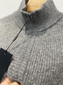 喬沃（JOW）【軟糯100%綿羊毛】加厚半高拉鏈領(lǐng)休閑羊毛衫男秋冬通勤休閑毛衣 曬單實(shí)拍圖