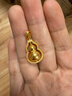 中鑫珠寶福來運轉(zhuǎn)古法黃金葫蘆吊墜旋轉(zhuǎn)葫蘆掛墜足金999項鏈男女 7.96g 曬單實拍圖