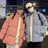 男女情侶款羽絨棉服男士秋冬潮牌立領(lǐng)加厚棉襖外套棉衣男面包服男 藍色【甄選好物】 XL 建議120-145斤 曬單實(shí)拍圖