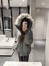 燦圖韓版毛領(lǐng)沖鋒棉服女秋冬季新款加厚保暖工裝棉襖小個(gè)子上衣服外套 灰色 M 曬單實(shí)拍圖