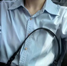 璇醇公考面試套裝女夏天正裝職業(yè)上班通勤穿搭法式衣服教資 藍色[襯衫] XL 曬單實(shí)拍圖