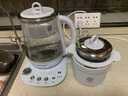 北鼎（Buydeem）養生壺電水壺煮茶器煮茶壺燒水壺中藥壺黑茶煮燉玻璃花茶壺教師節禮物 K159T 嬰兒藍+玻璃燉盅 曬單實(shí)拍圖