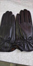 恒源祥女士真皮手套冬季加絨加厚保暖觸屏開(kāi)車(chē)騎行電動(dòng)車(chē)防風(fēng)寒頭層羊皮 黑色 M 曬單實(shí)拍圖