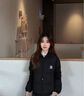WYKZ2025新款羽棉服絨女短款韓版ins寬松面包服立領(lǐng)厚棉衣冬季外套女 黑色 M  （建議100-130斤） 曬單實(shí)拍圖