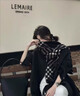 沐霓2025新款復古鎖邊格子圍巾披肩女秋冬保暖斗篷優(yōu)雅貴氣百搭圍脖 英倫格紋圍巾披肩【黑色180*60cm】 曬單實(shí)拍圖