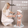 小不丟寶寶站立洗澡神器嬰幼兒小孩洗屁屁輔助器兒童防滑淋浴臺浴盆澡盆 皓月白+高度五檔+ABS抗菌支架 免安裝+可折疊+五檔可調 曬單實(shí)拍圖