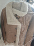 百圖betu女裝冬新款短外套雙面穿環(huán)保羊剪絨大翻領(lǐng)外套女2311T79 卡其色 M 曬單實(shí)拍圖