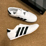 adidas T頭鞋 VL COURT復古板鞋德訓鞋男女阿迪達斯輕運動 漢玉白/黑色/樹脂黃   38 曬單實拍圖