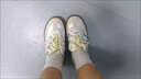 OLOEY厚底德訓鞋女增高芭蕾風(fēng)軟底百搭運動(dòng)板鞋春夏通勤久站不累工作鞋 【升級版銀色】蕾絲邊休閑透氣德訓鞋 37 曬單實(shí)拍圖