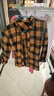 【媽媽款】新款棉襯衫長(cháng)袖上衣女40歲50歲中老年格子襯衣四季可穿 黃色格子02 3XL 【建議120-135斤】 曬單實(shí)拍圖
