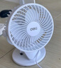 得力（deli）USB桌面風(fēng)扇迷你輕音小電扇家用臥室學(xué)生宿舍辦公室臺(tái)式桌面扇臺(tái)夾扇 白 曬單實(shí)拍圖