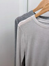 優(yōu)衣庫女裝HEATTECH EXTRA WARM 混紡圓領(lǐng)T恤/長(cháng)袖 9%羊絨 478955 478955/03灰色 M 曬單實(shí)拍圖