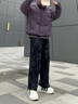 銘富天（MINGFUTIAN）美式潮牌扎染燈芯絨褲子男春秋季寬松直筒大碼休閑褲運動(dòng)衛褲長(cháng)褲 2476杏色 XL (建議體重125-140斤) 曬單實(shí)拍圖