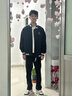 卡帕（Kappa）背靠背夾克外套男秋季新款休閑棒球服男款防潑水上衣潮K0F52JJ01D 暗夜藍黑-906 M 曬單實(shí)拍圖