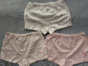 好孩子（gb）兒童內(nèi)褲女 母嬰A類女孩純棉內(nèi)褲 5A抗菌平角內(nèi)褲女-3條裝粉紅 曬單實(shí)拍圖
