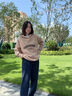 菡芬運動(dòng)休閑褲女2025秋季新款高腰抗皺鐮刀直筒褲寬松顯瘦闊腿褲衛褲 藏藍色 M 曬單實(shí)拍圖