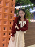 她芙（tafu）品牌女裝法式連衣裙套裝女2025春秋新款絲絨上衣網(wǎng)紗半身裙兩件套 套裝 M 曬單實拍圖