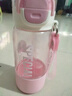 GULOO水杯女士高顏值tritan塑料杯學(xué)生便攜雙飲吸管杯兒童運動(dòng)隨手杯子 粉色【雙飲+吸管】 420ml 曬單實(shí)拍圖