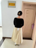 森馬（Semir）[商場(chǎng)同款]半身裙女松緊腰純色春季2025遮胯A字裙101125120008 曬單實(shí)拍圖